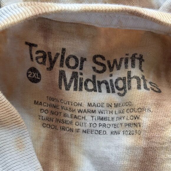 Taylor Swift Midnights Official Album Release T-Shirt Tie Dye Gold White 2X E102 - Picture 6 of 7